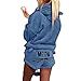 Minetom Nouveau Automne Hiver Femmes Ensemble De Deux Pièces Pyjamas Chaud Corail Velours Costume Vêtements De Nuit Mignon Chat Motif Hoodies + Shorts Outfit Bleu Foncé 01 FR 44