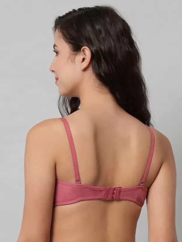 Image of Women Cotton Lightly Padded Bra Combo Pack of 3 (36, Blue)