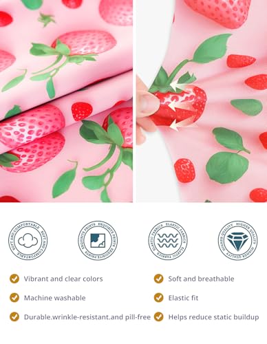 Scrub-Caps-Women-Ponytail--Strawberry-Delight-Double-Sided-Printed-Surgical-Hat-with-Buttons-and-Sweatband-Soft-Nurse-Cap-for-Long-Hair-Helps-Reduce-Static-Buildup