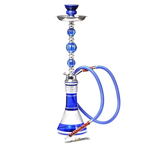 HongTeng Shisha-Set Reise Glas Shisha Wasserpfeife, die komplette Shisha Mit Shisha Keramik Kohle Bowl Nippers Zubehör… – Bild 3
