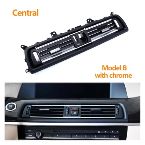 Rejilla de ventilación de aire acondicionado central cromada para salpicadero BMW 520i a 535i 2