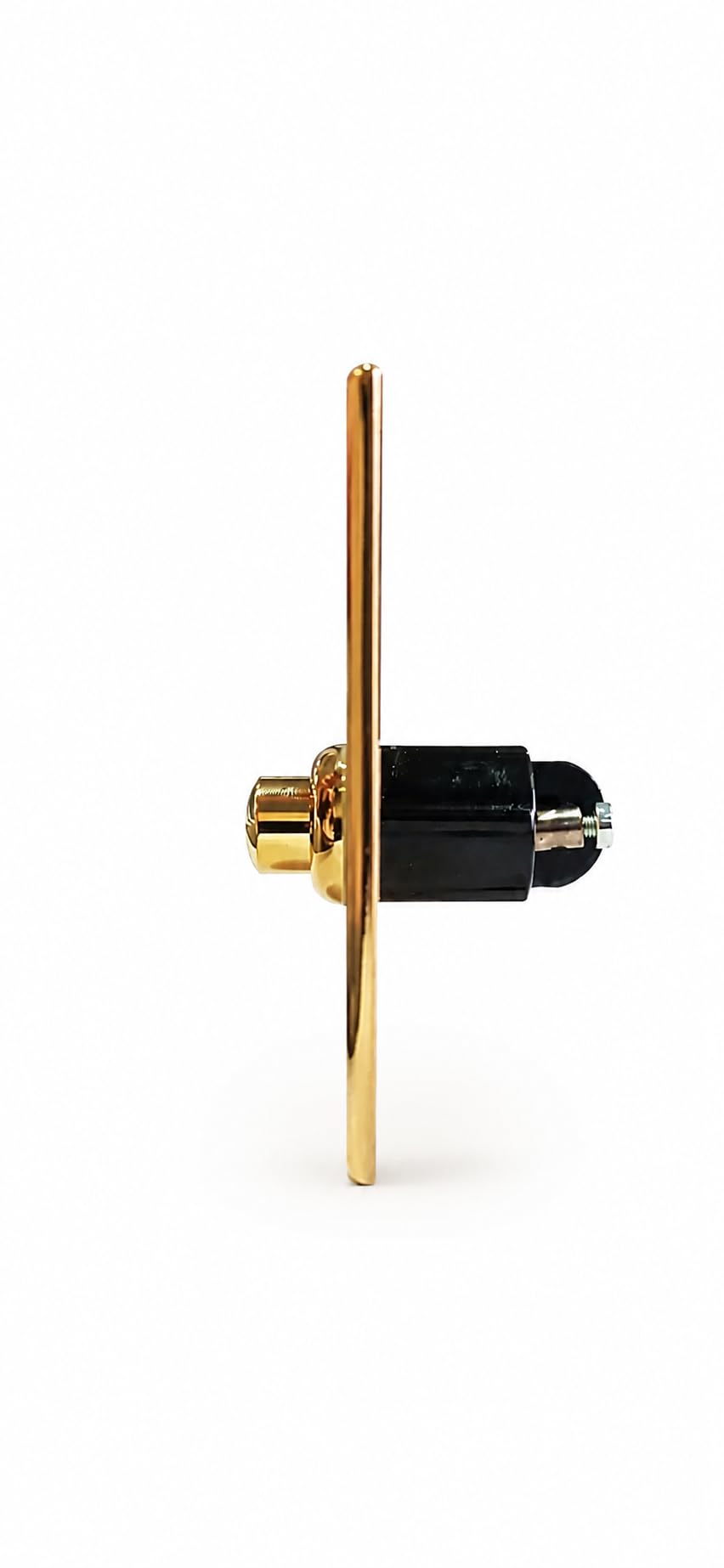 Neroni Mameli Campanello in Ottone Lucido/Satinato per Esterno abitazione - Porta Ingresso Casa, con Pulsante Elettrico - Modello Ottaviano - Made in Italy