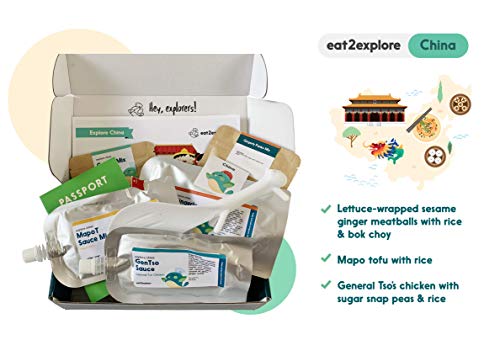 Eat2Explore Explore China Food Box – Essential Spice/Sauce/Grain Mixes from China/Box Includes 3