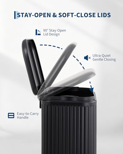 Caneca de basura rectangular Garvee 3.2 gal acero inoxidable miniatura 2
