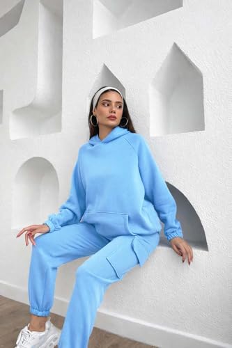 Image of KOTTY Women's Fleece Tracksuit | Comfortable Winter Coordset with Joggers & Hoodie | Soft Workout Wear for Walking, Trekking & Gym