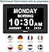 Soobest Dementia Digital Clock for Seniors Elderly, 20 Alarm Reminders 3 Ringtones for Memory Loss Alzheimers, Electric Time Date Day Large Display Calendar Clock, Auto DST, 1024 * 600P HD
