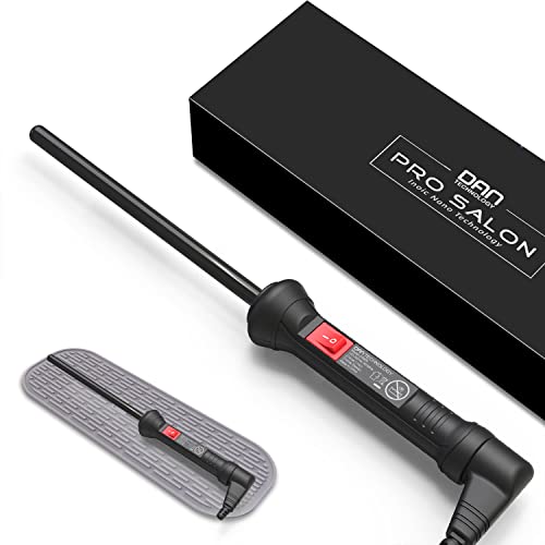 DAN technology Curling Wand,1/2-inch Tourmaline Ceramic Curling Iron, Hair Curling Tools Electric, Beach Waver Curling Iron and Heat-Resistant pad, up to 400°F Heat, Dual Voltage & 360° Rotating Rope DAN technology Curling Wand,1/2-inch Tourmaline Ceramic Curling Iron, Hair Curling Tools Electric, Beach Waver Curling Iron and Heat-Resistant pad, up to 400°F Heat, Dual Voltage & 360° Rotating Rope