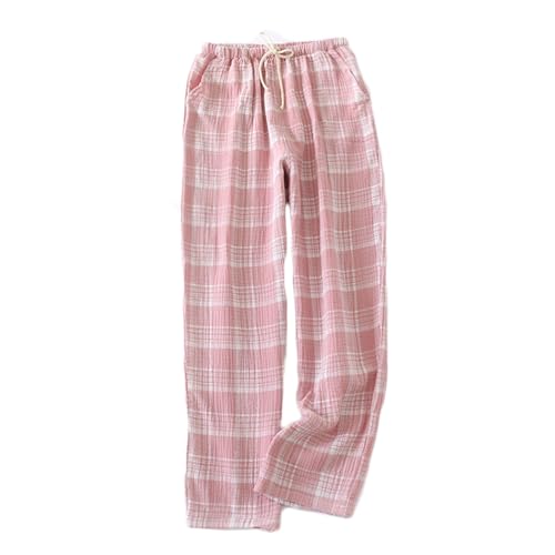 Pantalones Mujer Pantalones Largo Moda Pijama Estampado a Cuadros Suelto Casual Cintura Alta Pantalones Deportes Cómodo Verano Primavera Original Casa Pants
