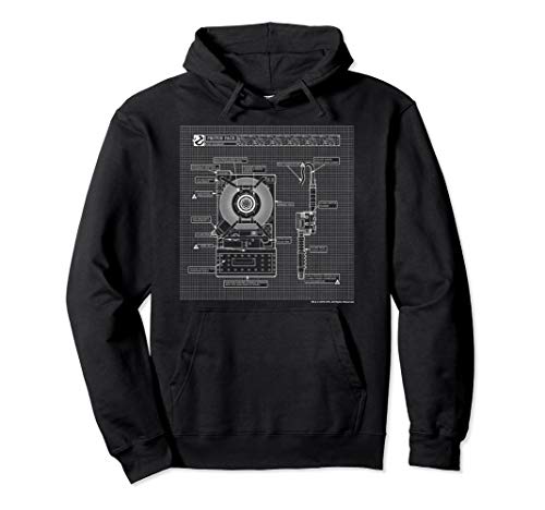 Ghostbusters Proton Pack Schematics Pullover Hoodie
