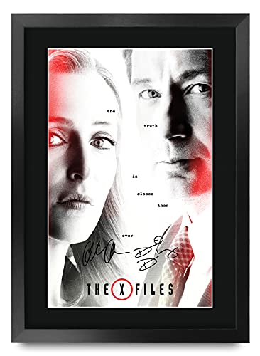 HWC Trading The X-Files David Duchovny 16 x 12 inch Framed Gifts Printed Signed Autograph Picture for TV Memorabilia Fans - 16" x 12" Framed