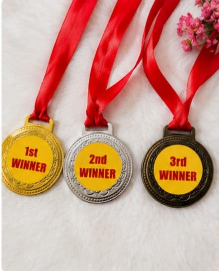 1st, 2nd, 3rd Designe Medals for Sport Copetetion Medals/Functions Medals/Throw Ball Medal/Cricket Medals/Volley Ball Medals (3 Medals with Ribbon)-image-17
