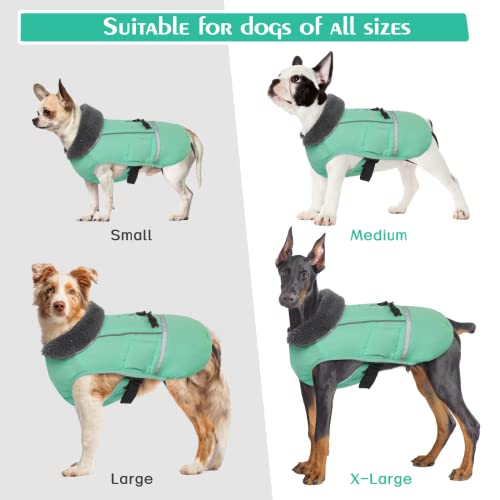 Image of QBLEEV Warm Dog Coat, Reflective Dog Jacket, Waterproof Dogs Winter Coat