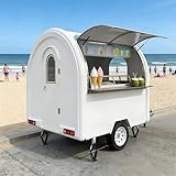 Mobiler Imbisswagen mit Doppelservice-Fenstern, anpassbarer Konzessionsanhänger, ideal für Lebensmittelverkäufer, Gemeinschaftstreffen und Lebensmittelhallen, komplette Kücheneinrichtung mit flexibler