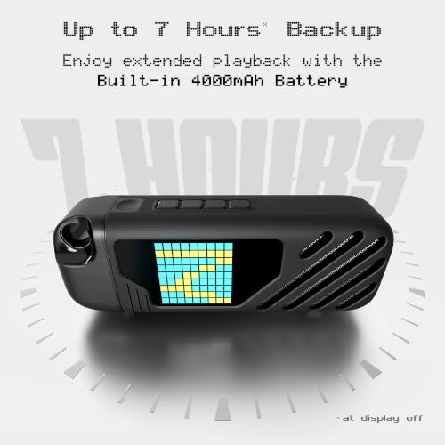 Image of Zebronics Music Bomb X50 Bluetooth Speaker, 20W RMS, Up to 7h Playback, 4000mAh, Dual Wireless Mics + Holder, Karaoke & Voice Changer, 17 Animations LED Pixel Display, BT v5.3, TWS, Type-C (Black)