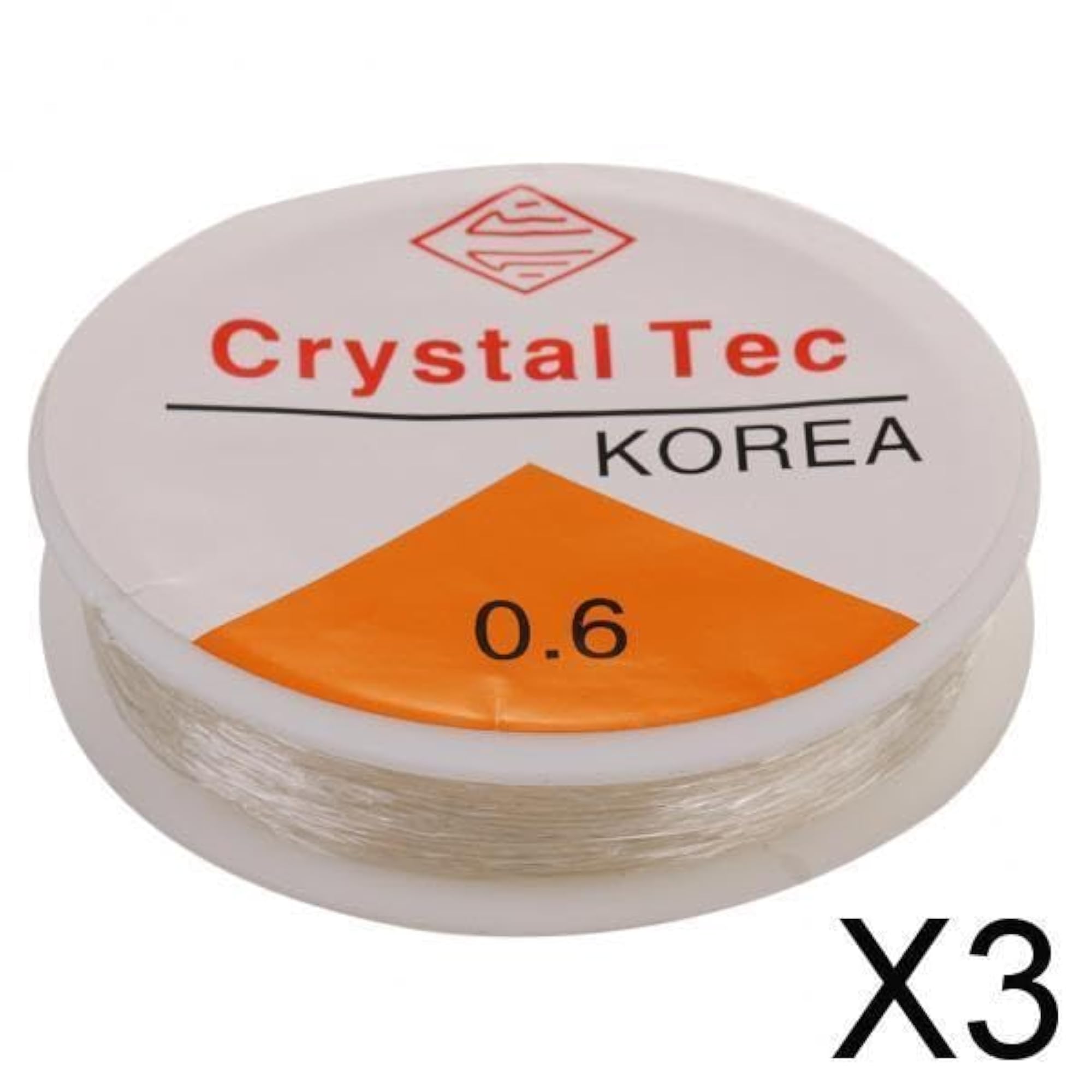 Clear Elastic Thread 0.6mm for Jewellery Making, 3x10m