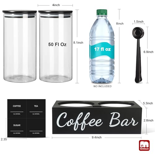 Recipientes de café GMISUN para evitar café rancio botes herméticos antihumedad pack de 2 3