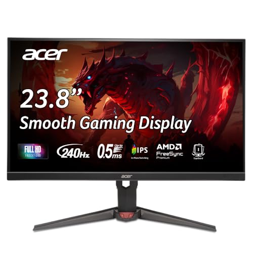 acer Nitro XV240YW3bmiiprx - 23.8 Inch - 1920x1080-240Hz - 1ms -GPU Sync: FreeSync Premium - Colour: Black
