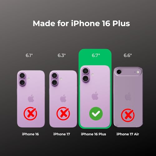 Image of Anti Yellow Clear Magnet Case for iPhone 16 Plus, Premium Polycarbonate, Ultra Strong Magnets, 360 Drop Protection, Raised Camera Protection, MagSafe Compatible