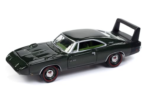 Modelo a escala 1:64 Charger Daytona 1969 verde miniatura 2