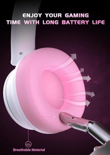 Image of RYR Wireless Gaming Headsets, Bluetooth 5.3, 3D Surround Sound, Rotatable Earmuffs, Gaming Headphones with Noise Canceling Microphones for Series X|S, Xbx One, PS5, PS4, Mac