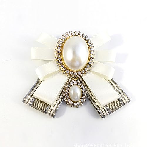 Image of women's shirt rhinestone large bow professional stewardess student big bow Brooch