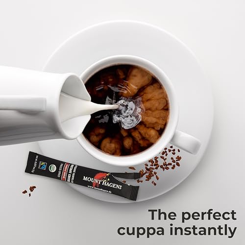 Mount Hagen 25 Count Single Serve Instant Coffee Packets | Organic Medium Roast Arabica Beans | Eco-friendly, Fair-Trade [25 sticks/1.76oz/50g]