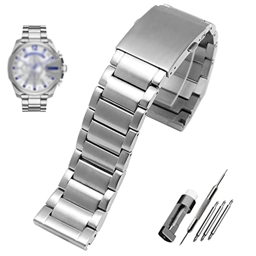 Correa de reloj EZZON de acero sólido de 28mm pulsera de alta resistencia Diesel