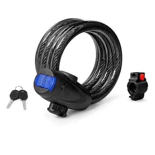 Cadeado de Bicicleta com Chave Cabo de Aço 80cm