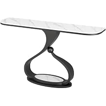 Modern Console Base, Hallway Table with Storage Shelves, Decorative Accent Sofa Table for Entrance Living RoomBlack,120x30x85cm