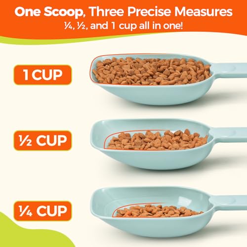 image for ComSaf Dog Food Scoop 1 Cup, One Cup Measuring Cup, Food-Grade Melamin