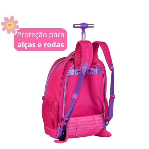 Kit Mochila Escolar Rebecca Rodinhas com Lancheira e Estojo Box RB Original (ROSA)
