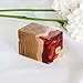 RWA Engagement Ring Box for Proposal – Unique Wedding Ring Holder Gift for Women & Men – Handcrafted Wooden and Resin Ring Case – Elegant Jewelry Display Keepsake Box - Accord (Red, single ring box)