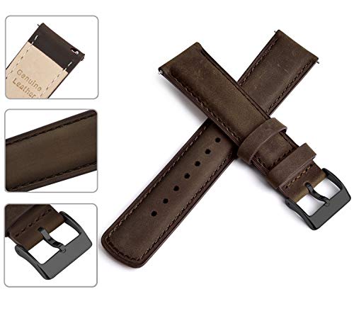 Image of Ritche Christmas Gift Quick Release Leather Watch Bands Genuine Watch Straps for Men Women Top Grain Leather Watch Strap, White Elephant Gifts, Stocking Stuffers for Men, Father's Day gifts