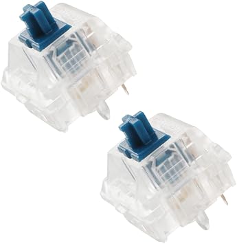 Zealios Zilent V2 Blue Switch for Customized Mechanical Keyboard MX 5-Pin Silient Switches 62g 65g 67g 78g Mechanical Keyboard Switches Blue Linear 62g 65g 67g 78g