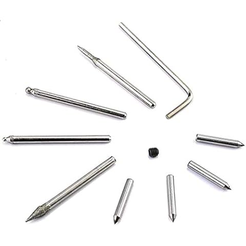 UTOOL Engraver Pen with 10PCS Engraver Diamond Point Tungsten Carbide Steel Bits & Spare Parts Set Cover
