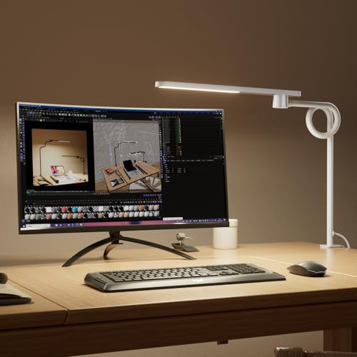 Image of Honeywell HJ2 Clip On LED Desk Lamp with Clamp, Adjustable Reading Light