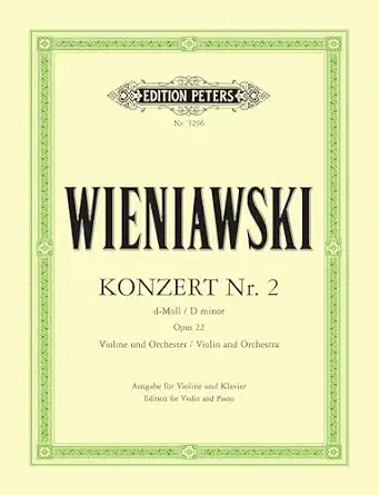 Violin Concerto No. 2 in D minor Op. 22 (Edition for Violin and Piano) (Edition Peters)