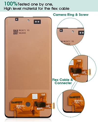 Incell for Samsung Galaxy A51 Screen Replacement for Samsung A51 Display for Galaxy A51 LCD for Galaxy A51 Digitizer for SM-A515U SM-A515F Touch Screen Assembly Repair Parts（No Fingerprint Function）