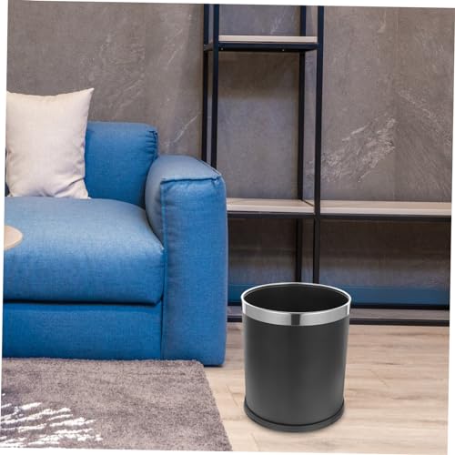 Cesto de basura metálico para baño cocina oficina miniatura 4