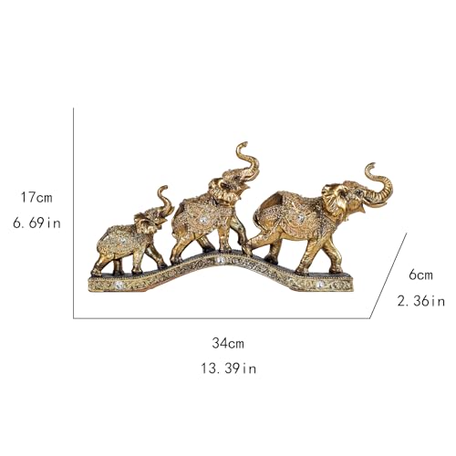 Elefante decorativo dorado elegante para hogar miniatura 6