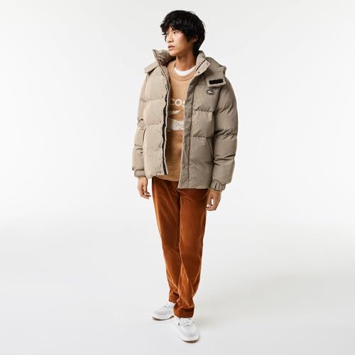 Lacoste Men's Check Print Water-Repellent Twill Padded Jacket3