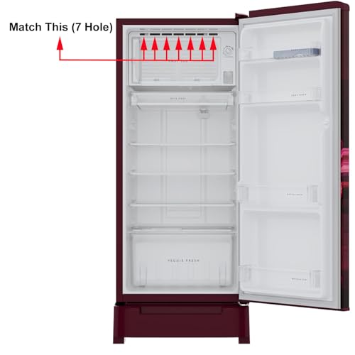 Image of Freezer Door /Refrigerator Compatible for Whirlpool Single door Gen-y | Transparent (Round Lock) Match (Size 36x18.8CM) Replacement Parts