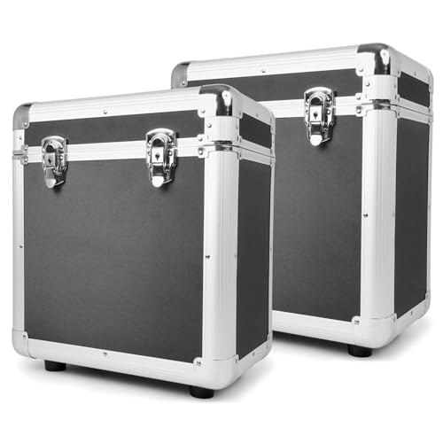 Power Dynamics RC80 12 Plattenkoffer Schwarz (2er Set)