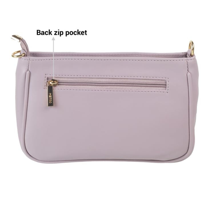 Image of Metro Faux Leather Premium Zipper Casual Sling Bag For Women