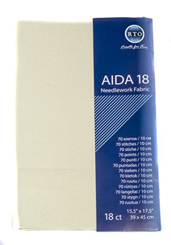 RTO Cuenta de la Tela Aida r.t.o, 18, 100 por ciento algodón, Marfil, 49 x 45 cm Cover