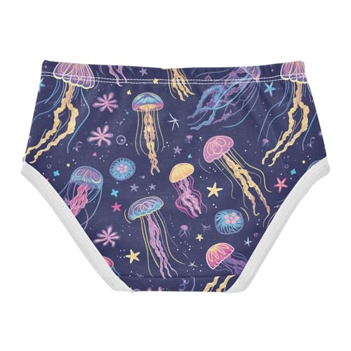 Wusikd Jellyfish Stars Girls' Underwear Cotton Girls Briefs Soft Toddler Underwear 2T2