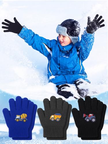 Image of EBOOT 3 Pairs Winter Kids Gloves Warm