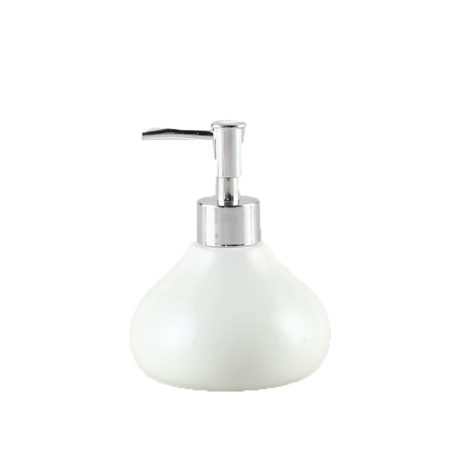 10.1oz Ceramic Soap Dispenser Square Design, Smooth Rounded Edges, Flat Stable Base, Countertop Lotion(Wei�)