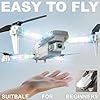 BEZGAR Drone with Camera for KIds - 1080P HD FPV RC Quadcopter with 90° Adjustable Lens, Coloeful LED Lights, Gestures Selfie, One Key Start, 360° Flips, Toys Gift Mini RC Drone for Boys Adults, White