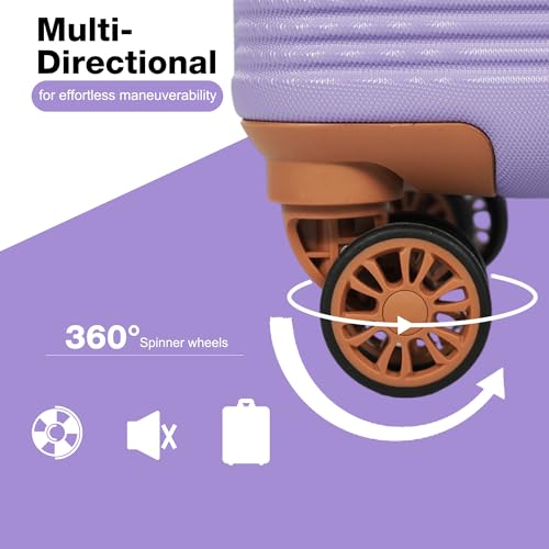 Image of 4-Piece Luggage Sets 16 inch20 inch24 inch28 inch,Suitcases with Double Spinner Wheels and TSA Lock,Hardcase 6 set Luggage with Underseat Duffel Bag
